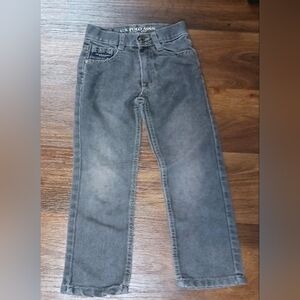 U.S. Polo Assn. Slim Straight Grey Wash 5T Adjustable Waist Jeans